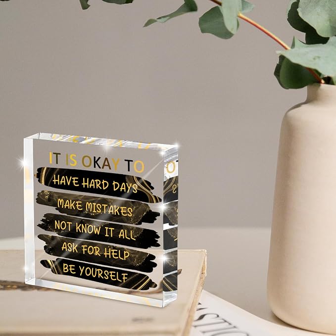 "It's Okay..." Motivational Decor, Inspirational Desk Accessories - Image 4