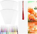 LOTMER 200 Pcs Watercolor Paper Blank Bookmarks by LOTMER