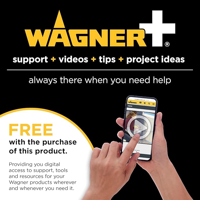 Wagner SprayTech 2467225 FURNO 550 18V Variable Temp Cordless Crafts, Wire Shrinking, Defrosting Pipes, with 2 Nozzles – Bare Tool Heat Gun, Yellow
