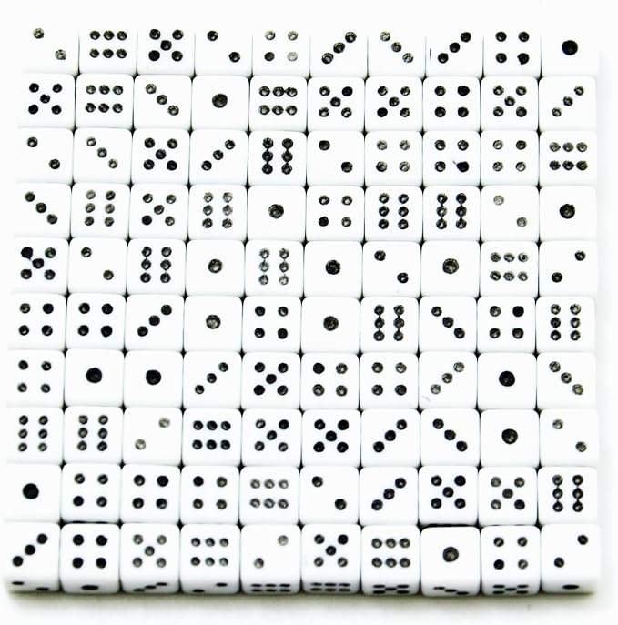 SmartDealsPro 100 Assorted D6 Mini Tiny Dice Game Dot Square Dice - Image 5
