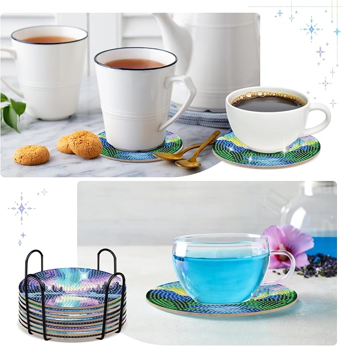 Sitsink Northern Lights Diamond Painting Coasters - Image 6