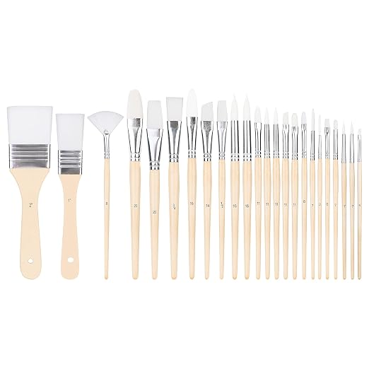 Amazon Basics Multi-shaped Polyester Paint Brushes by AmazonBasics