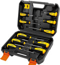 HORUSDY 11-piece Magnetic Screwdriver Set with Case, 5 Phillips & 5 Flat Head Tips with Magnetizer demagnetizer Precision Screwdriver Set