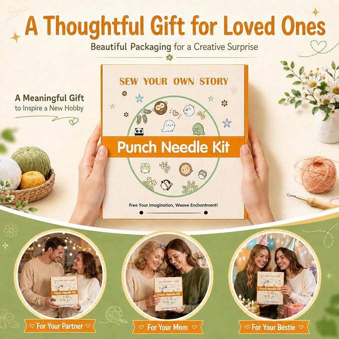 Punch Needle Kit for Beginners – Calf Punch Stitching Kit for Adults, DIY - Image 7