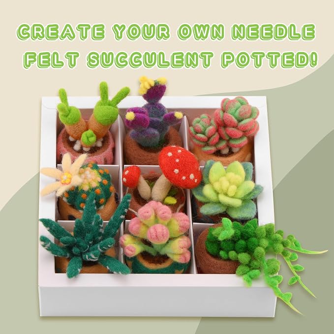 Yizzvb Needle Felting Kit, Wool Felting Kit Including Wool Roving, Felting Pad - Image 6
