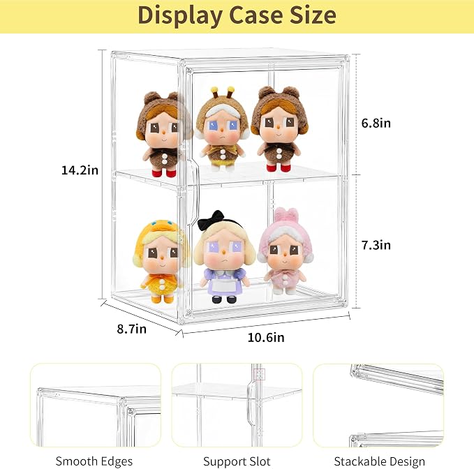 LXLXXL 2 Tier Stackable Shelf Acrylic Display Case - Image 6