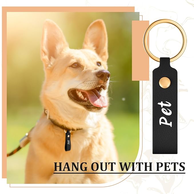Wavyknot 200 Pcs PU Leather Keychain Blanks Bulk Laser Engraving Blanks - Image 6