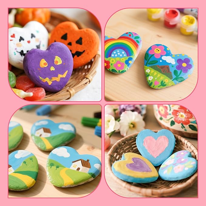 Simetufy 25 Pcs Heart-Shaped Rocks - Image 6