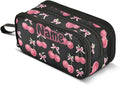 Custom Watercolor Cherry Bow Pencil Case Box Boys Girls Personalized Name Large by BOENLE-WELCOMEYOURCOMING