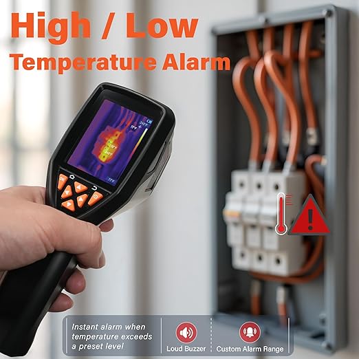 Handheld Thermal Camera, 320x240 Super Resolution, Mini Thermal Imager with -4°F~1022°F, 25 Hz, 120x90 IR Resolution Infrared Imager with PC Analysis for Home Inspection HVAC Maintenance