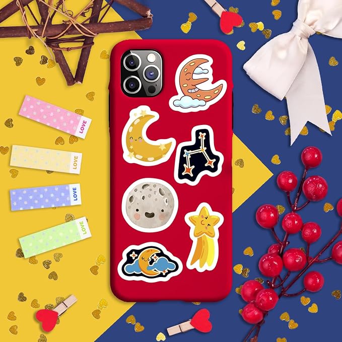 BulbaCraft 100Pcs Moon Stickers - Image 6