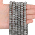 Songxi 5x8mm Natural Green Jadeite Stone Rondelle Beads, Gemstone by SongXi