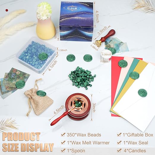 Green Wax Seal Kit, for Envelopes - Image 2