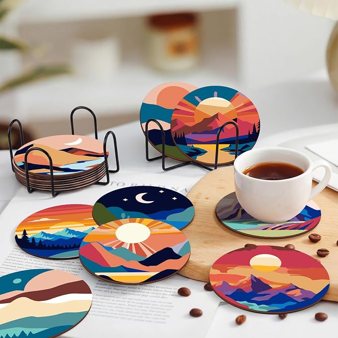 Reallnaive 8 Pcs Mountain Paint by Numbers Kit - Image 4