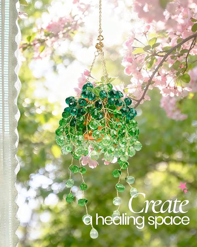 Deinduser Beaded Plant Kit, DIY Hanging Suncatcher Craft Kit - Image 7