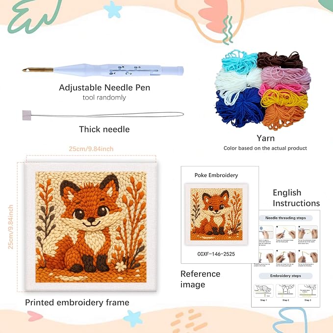 SDOYUNO Punch Needle Kit with Frame - Image 2