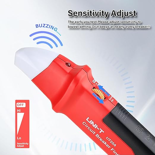 AC Circuit Breaker Finder, Electric Tester with Electrical Integrated GFCI Outlet Tester, Circuit Breaker Finder Tool Kit with Flashing LED Light