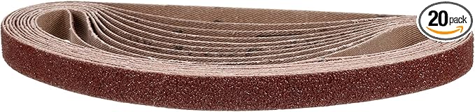 1/2 x 18 Inch Sanding Belt, 20 Pcs 40 Grit Knife Sharpener Belts Work Sharpening for Belt Sander Knife Carving Tool Metal Working