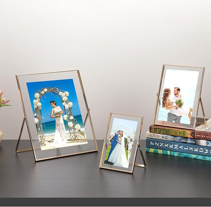 Gold 8x10'' Floating Frame Set of 2, - Image 4