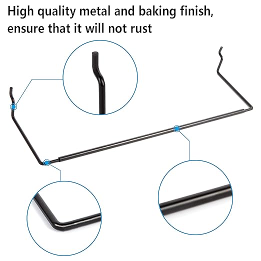 Paper Towel Holder for Pegboard, Extendable, Fit Any Standard Pegboard, 4 Packs, Black