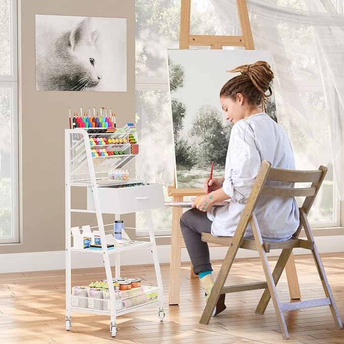 Homsorout 3 Tier Rolling Cart - Image 2