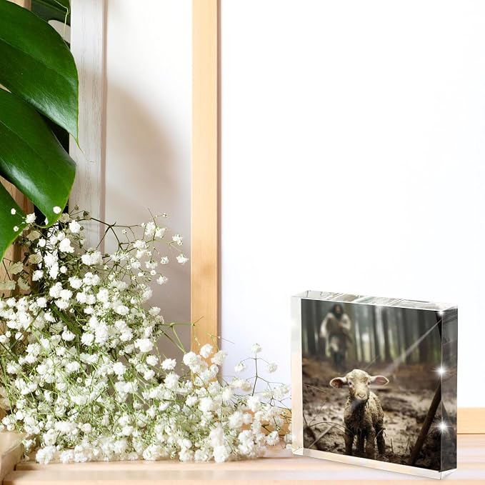 Christian Jesus And Lamb Religious Acrylic Desktop, Spiritual Gifts - Image 3