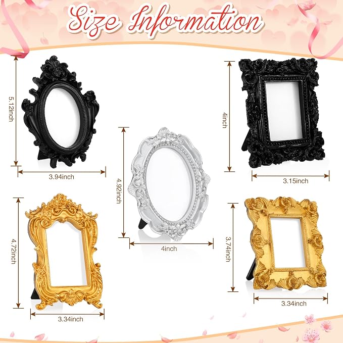Maitys 15 Pcs Mini Picture Vintage Frames - Image 2