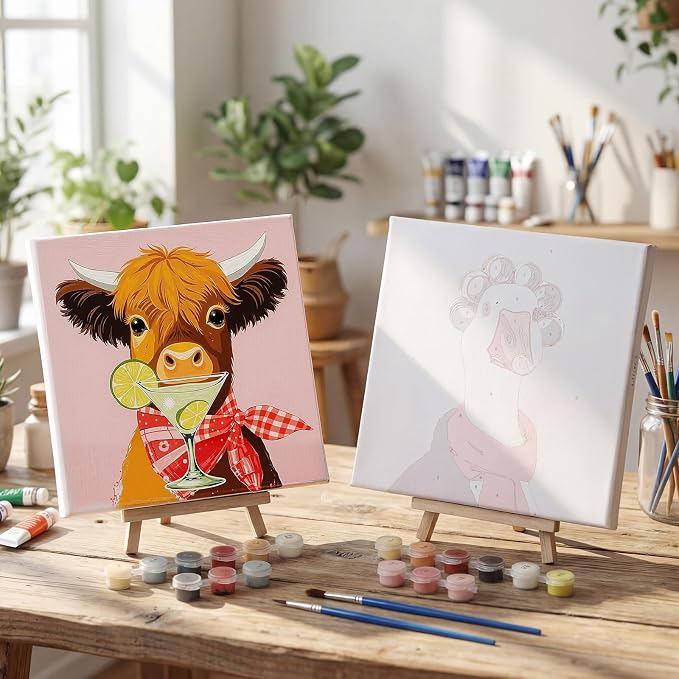 Nezyo 12 Sets Animals Paint by Numbers Kit - Image 6