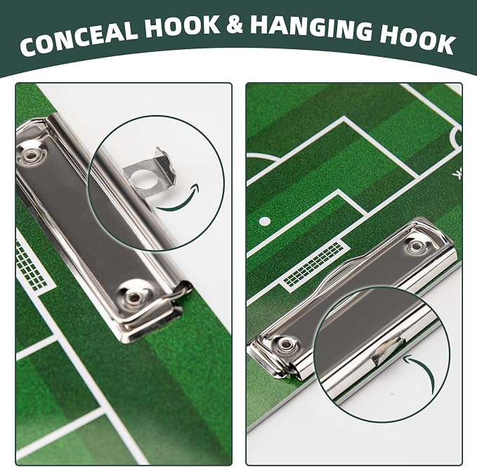 WISYOK Double-Sided Soccer Coaching Clipboard, Premium Dry Erase Tactical Board - Image 3