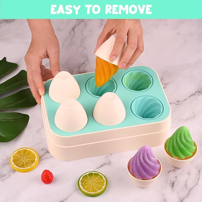WMKGG Popsicles Molds, Silicone Ice Cream Moulds, Easy Release, Mini Popsicle - Image 2
