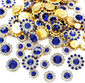 100pcs Sew on Rhinestones Sunflower Shapes Crystal Glass Mixed 8mm 10mm 12mm by UYTRDVG