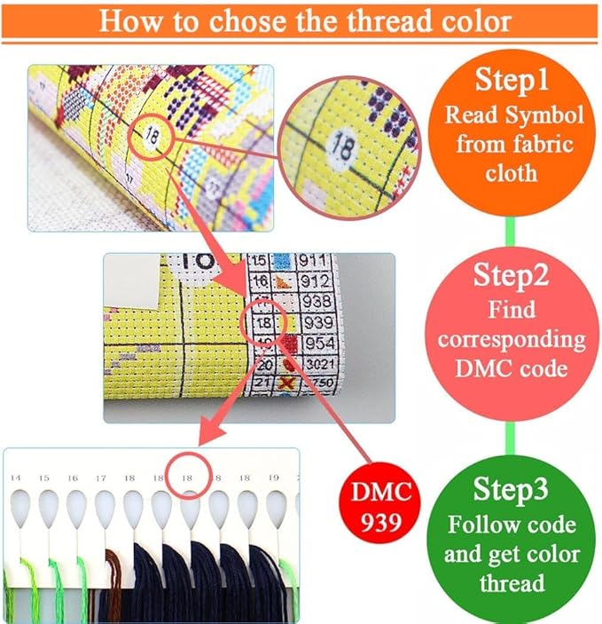 KYOQFVN Halloween Counted Cross Stitch Kits - Image 3