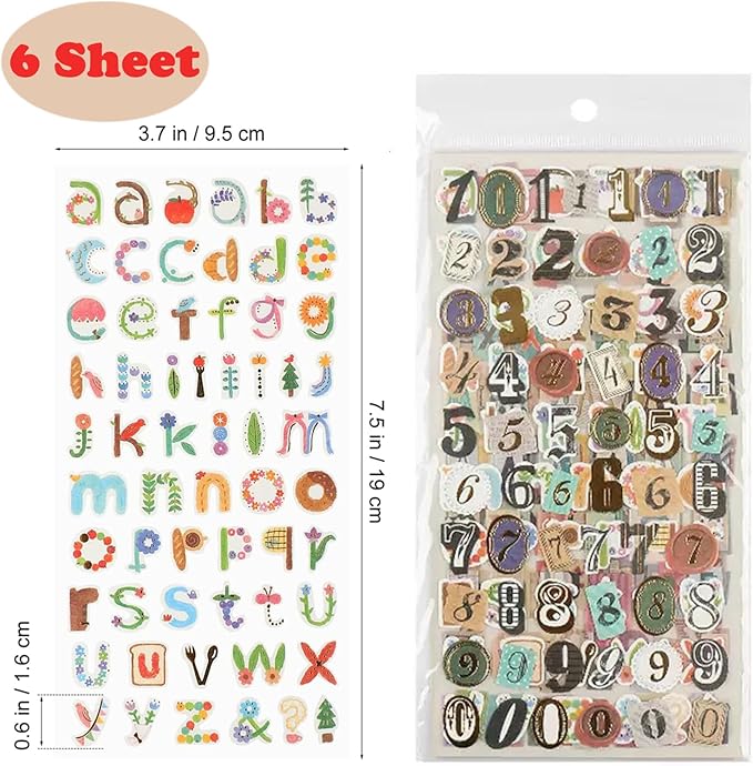 347PCS Vintage Stickers, 6 Sheet Scrapbook Stickers Graffiti, Cute Vintage - Image 5