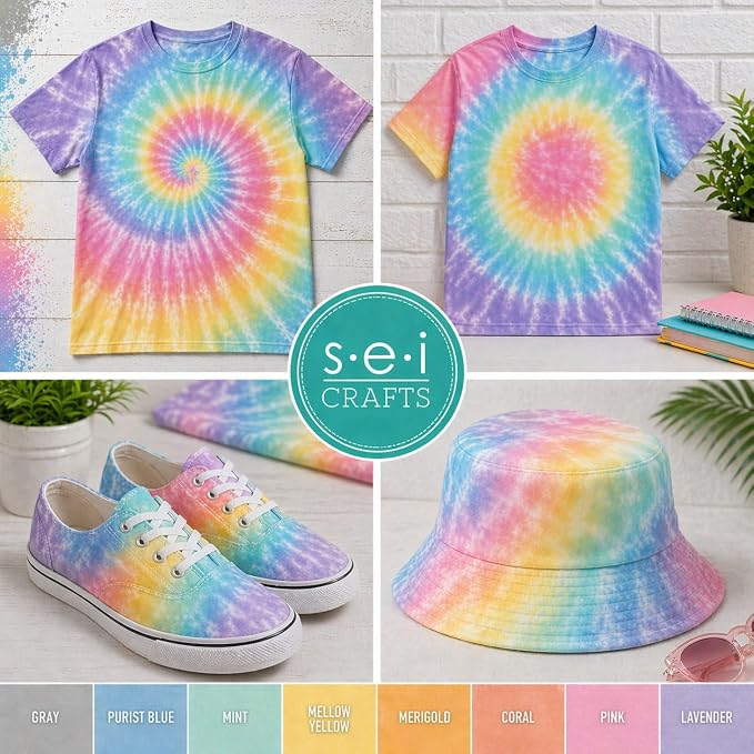 SEI 8 Pack Playful Pastel Tie Dye Spray Kit, Tye Dye Kits - Image 9