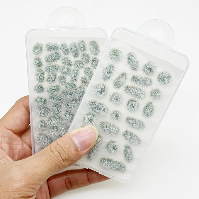 Woohome 78 PCS White Nylon Grass Tufts Model Scenery Kit - Image 2