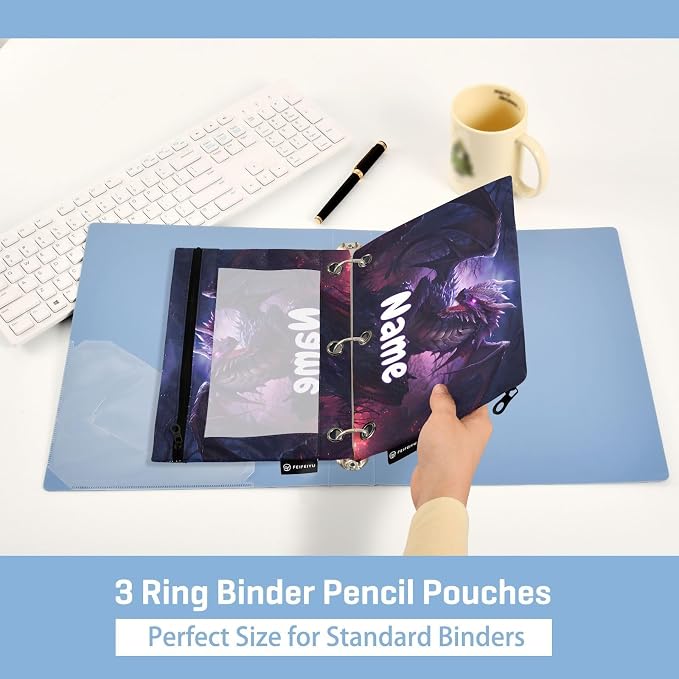 Custom Dragon Purple Pencil Pouch - Image 4