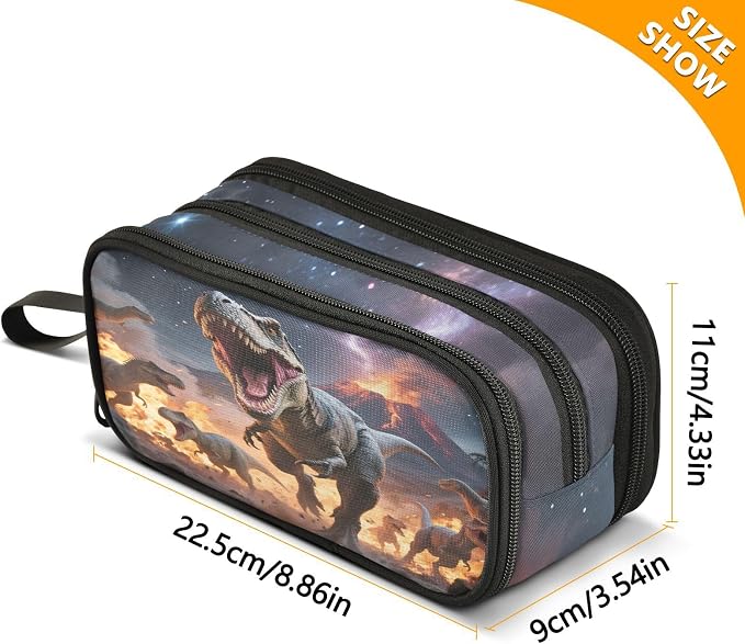 Dinosaurs Roar Pencil Case Box Boys Girls Large Pencil Pouch - Image 4