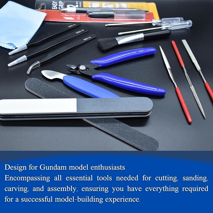 Gundam Model Tools Kit, Screwdriver, Polishing Strip, Blades - Image 6