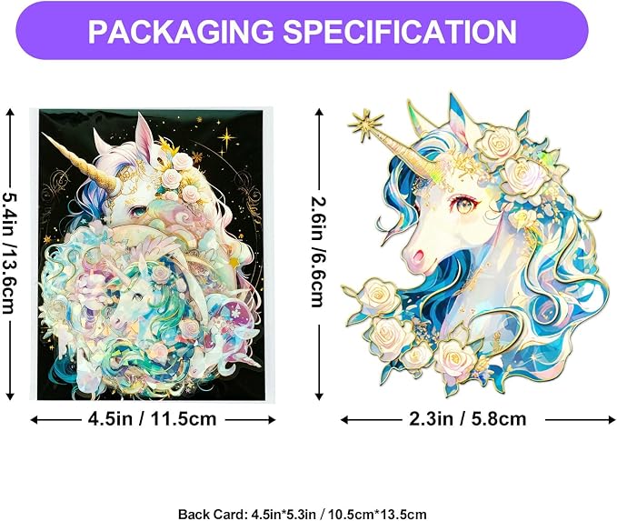 30 Pcs Sparkly Unicron Aesthetic PET Stickers - Image 2