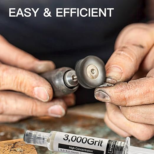 Diamond Polishing Compound Lapping Compound 10,000 Grit 1.6-1.8 Microns with 30% Concentration of Diamond Powders Diamond Stropping Paste for Glass Marble Metal Resin Rock Jewelry Watch etc.