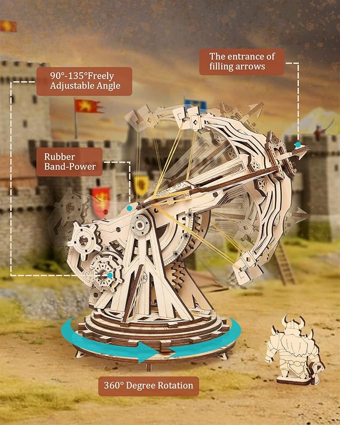 Rowood 3D Wooden Puzzles Catapult Kit - Image 2