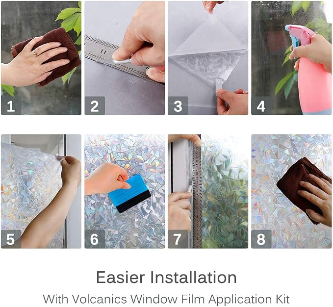 Volcanics Window Privacy Film Static Window Clings Vinyl 3D Window Decals - Image 7