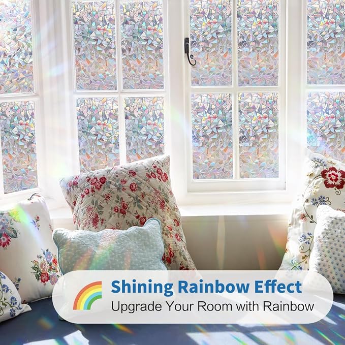Bloss 3D Window Film Decorative Window Films Stained Glass Film Static Cling - Image 3