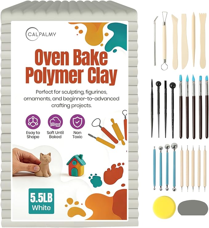 CALPALMY Oven Bake Polymer Clay 5.5lb by CalPalmy