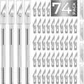 JTIEO Exacto Hobby Craft Knife 74 Pack by JTIEO