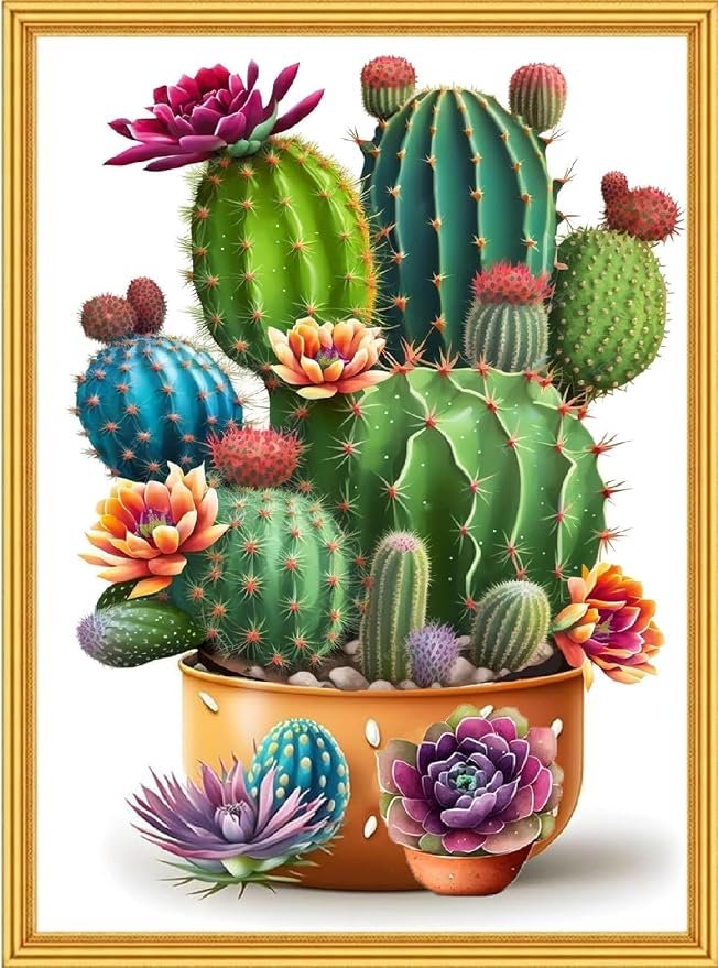 Succulent Stamped Cross Stitch Kits by TaeYsck