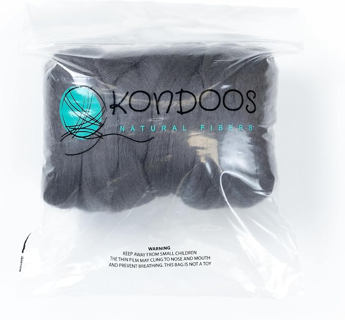 Colored Natural Wool roving, 8 OZ. Best Wool - Image 3