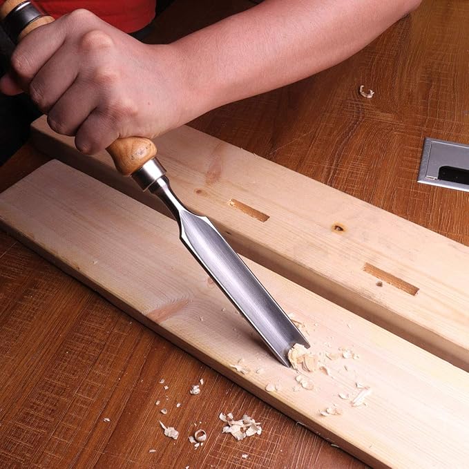 Atoplee Wood Carving Gouge Chrome Vanadium Steel Semi-Circular Carpenter Woodworking Chisel (25mm(1"))