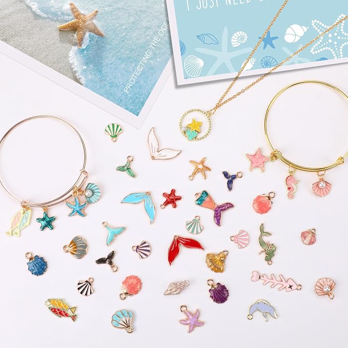 MARFOREVER 120 Pcs Ocean Themed Sea Charms - Image 2