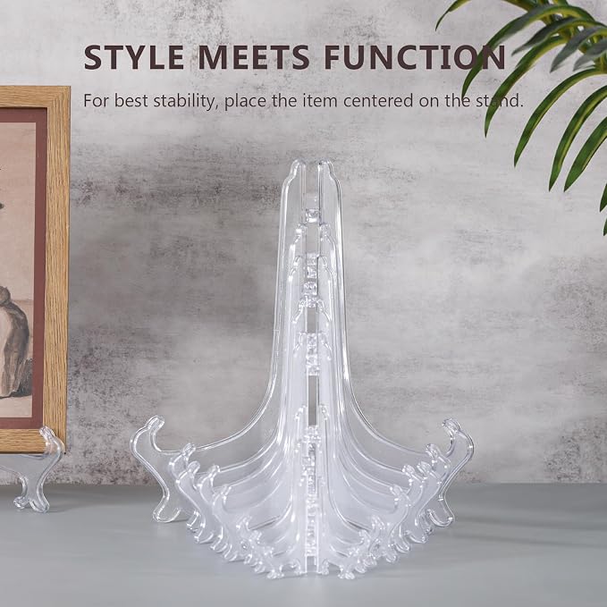 Artliving 7 Inch Clear Plastic Easels or Stand/Plate Holders to Display - Image 6